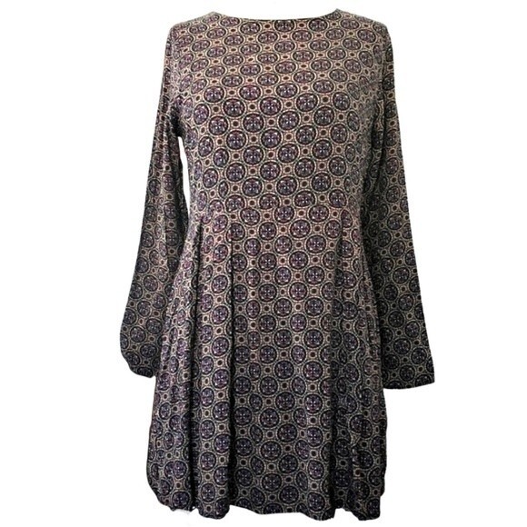 Fashion Union long sleeve print dress size medium - Picture 1 of 6
